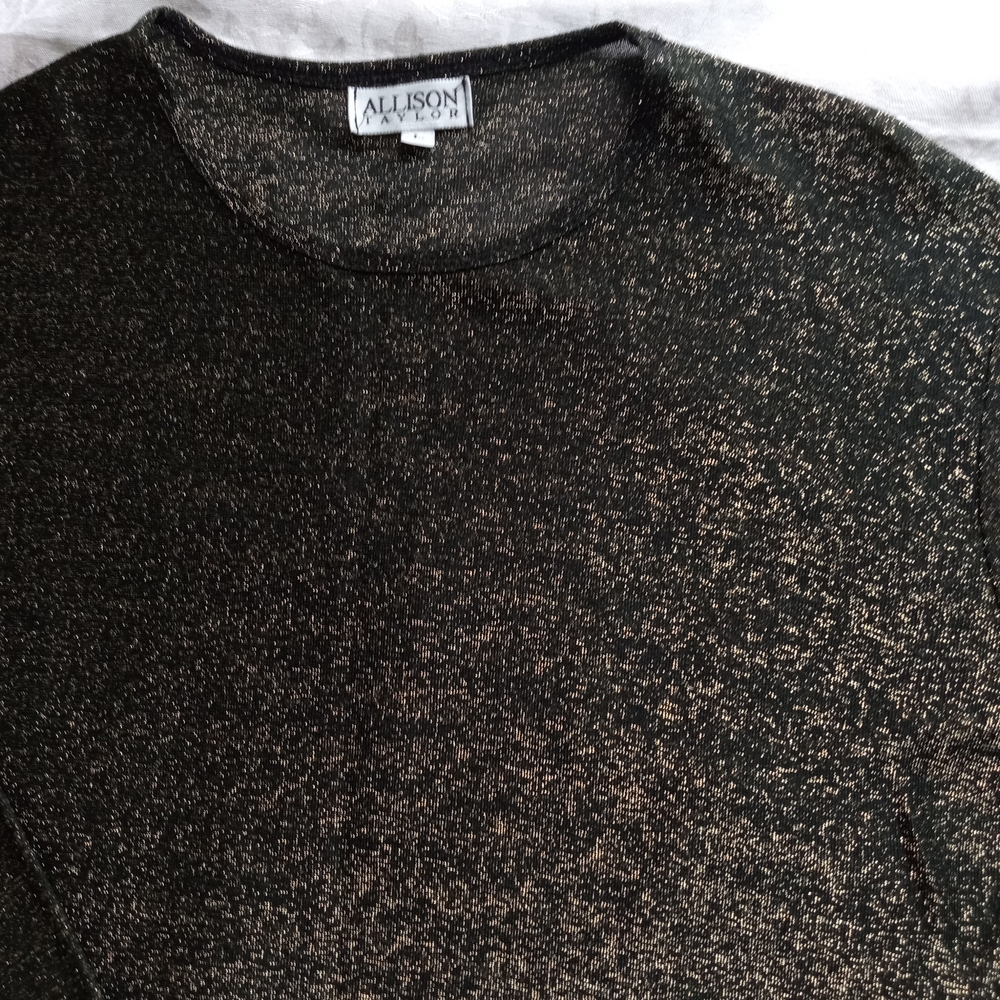Allison Taylor Black & Gold Tunic Top